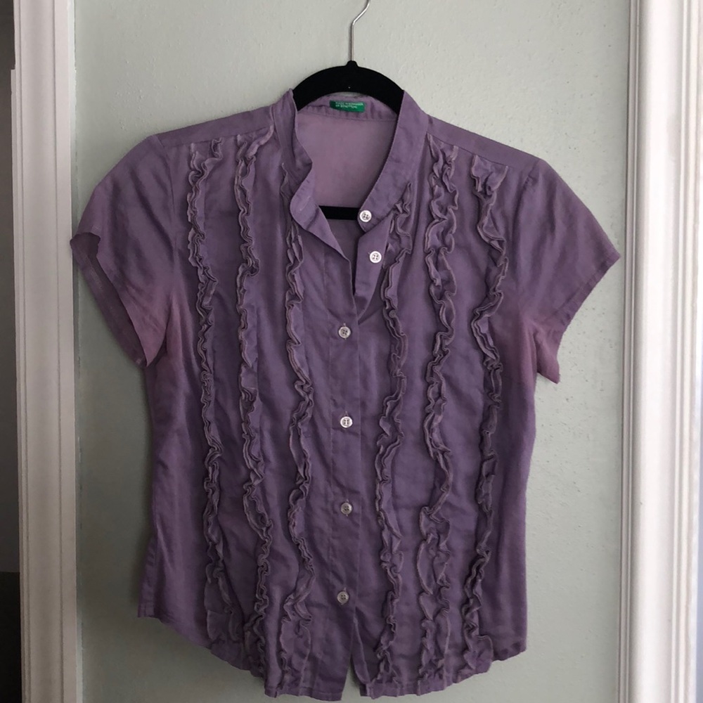 Benetton lilac blouse size S